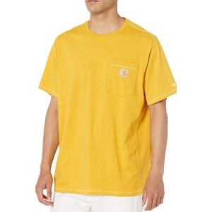 Carhartt Mens Force Relaxed‎ Fit Midweight Pocket T-Shirt, Yellow Curry Size L